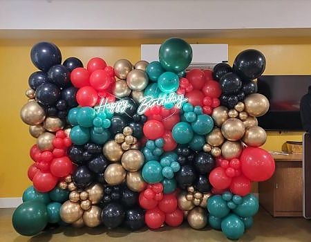 Balloons displayed in a room at Tru3 Dreams Events