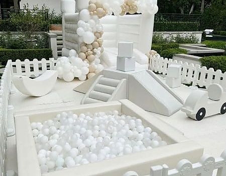 A playground with balls and fence in Vallejo event