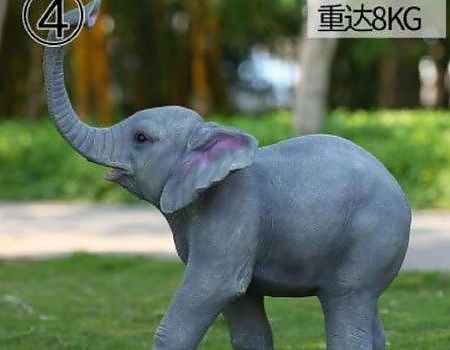 Elephant statue used in a custom party backdrop